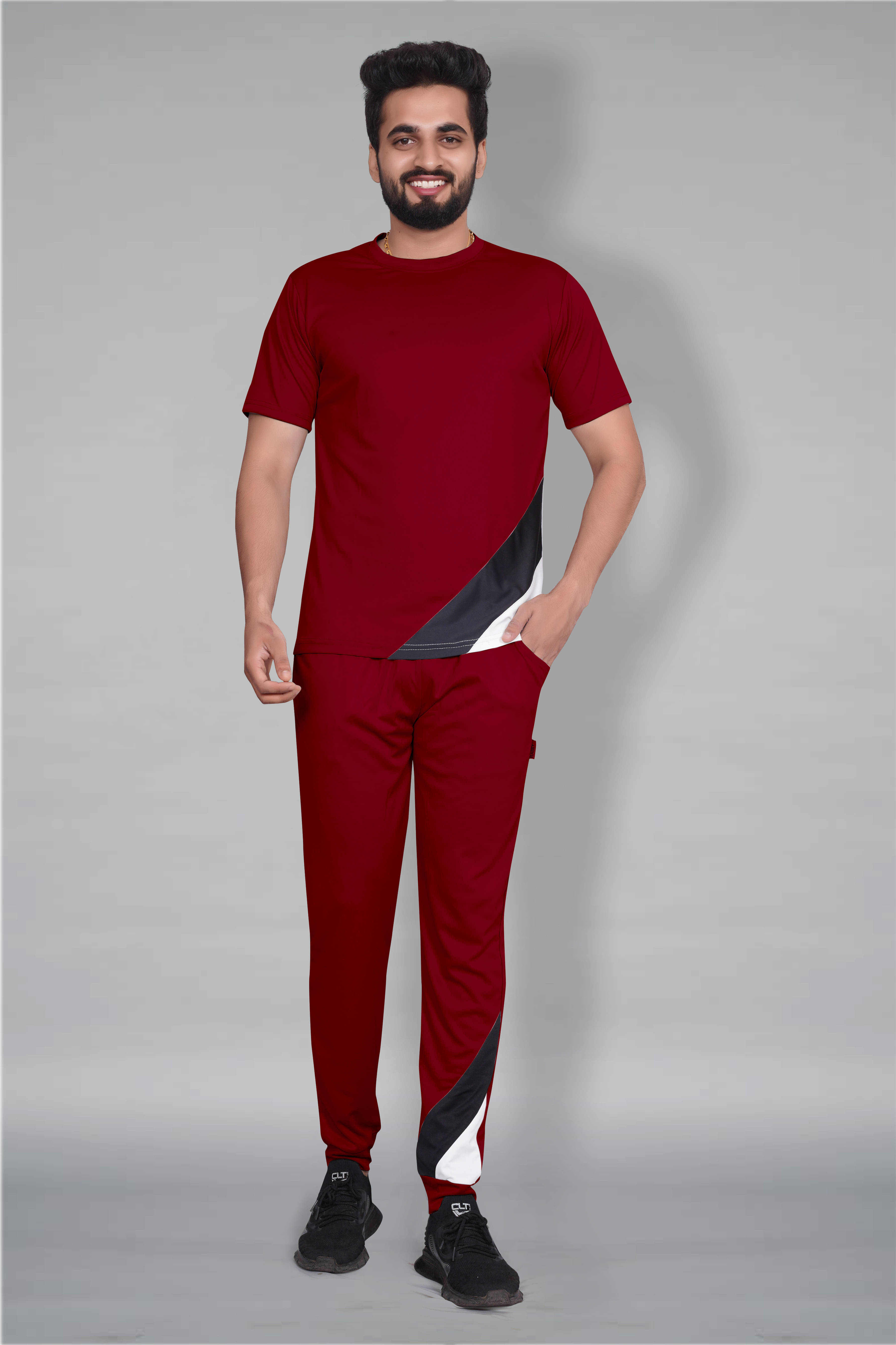 RABBY Maroon Polyester Regular Fit Men's Tracksuit ( Pack of 1 ) RABBY Maroon Polyester Regular Fit Men's Tracksuit ( Pack of 1 )
