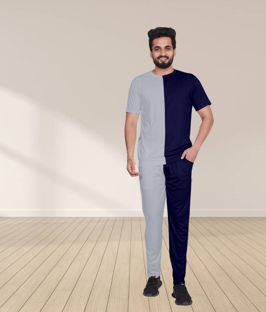     			RABBY Multicolor Polyester Blend Regular Fit Men's Tracksuit ( Pack of 1 )