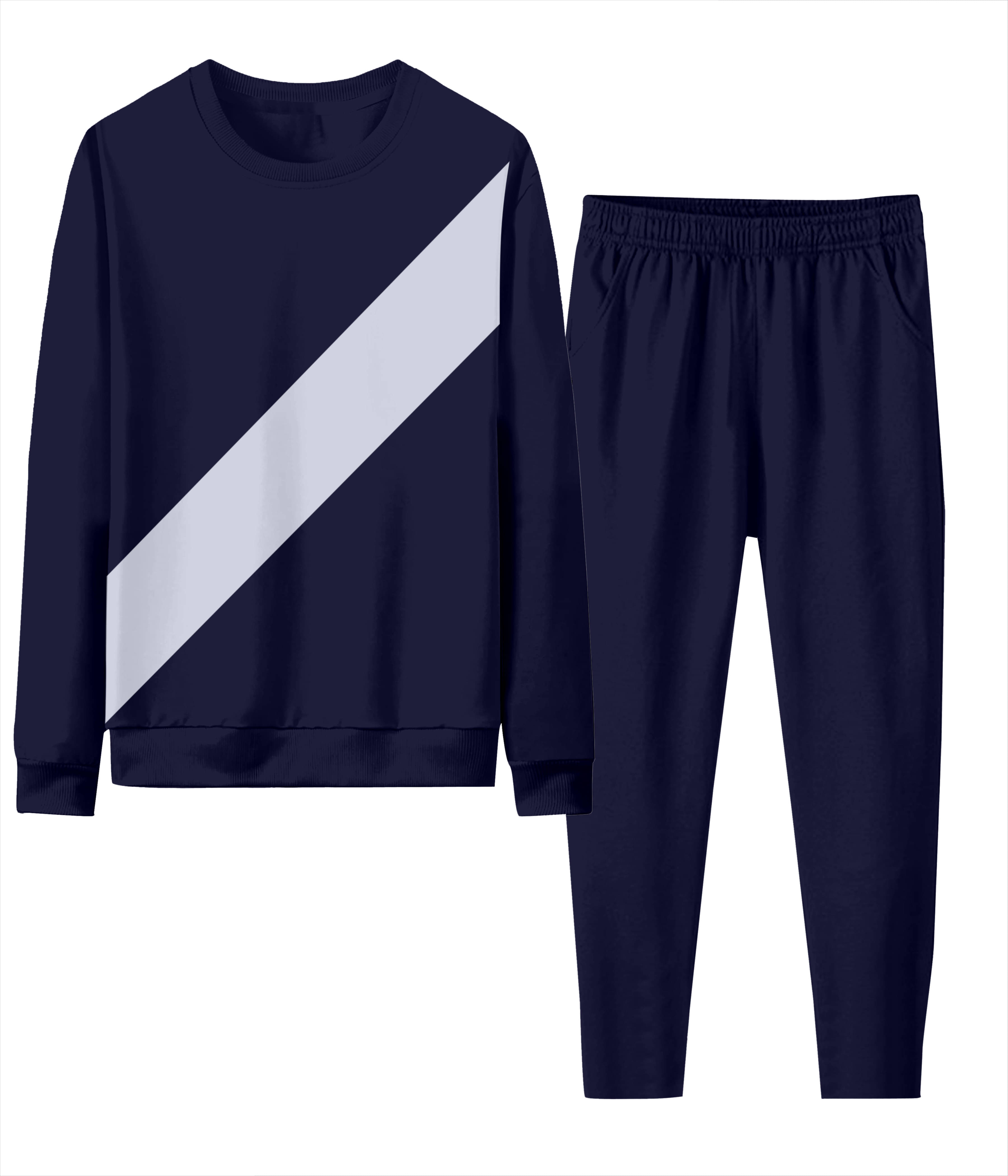 RABBY Navy Blue Polyester Blend Regular Fit Men's Tracksuit ( Pack of 1 ) RABBY Navy Blue Polyester Blend Regular Fit Men's Tracksuit ( Pack of 1 )
