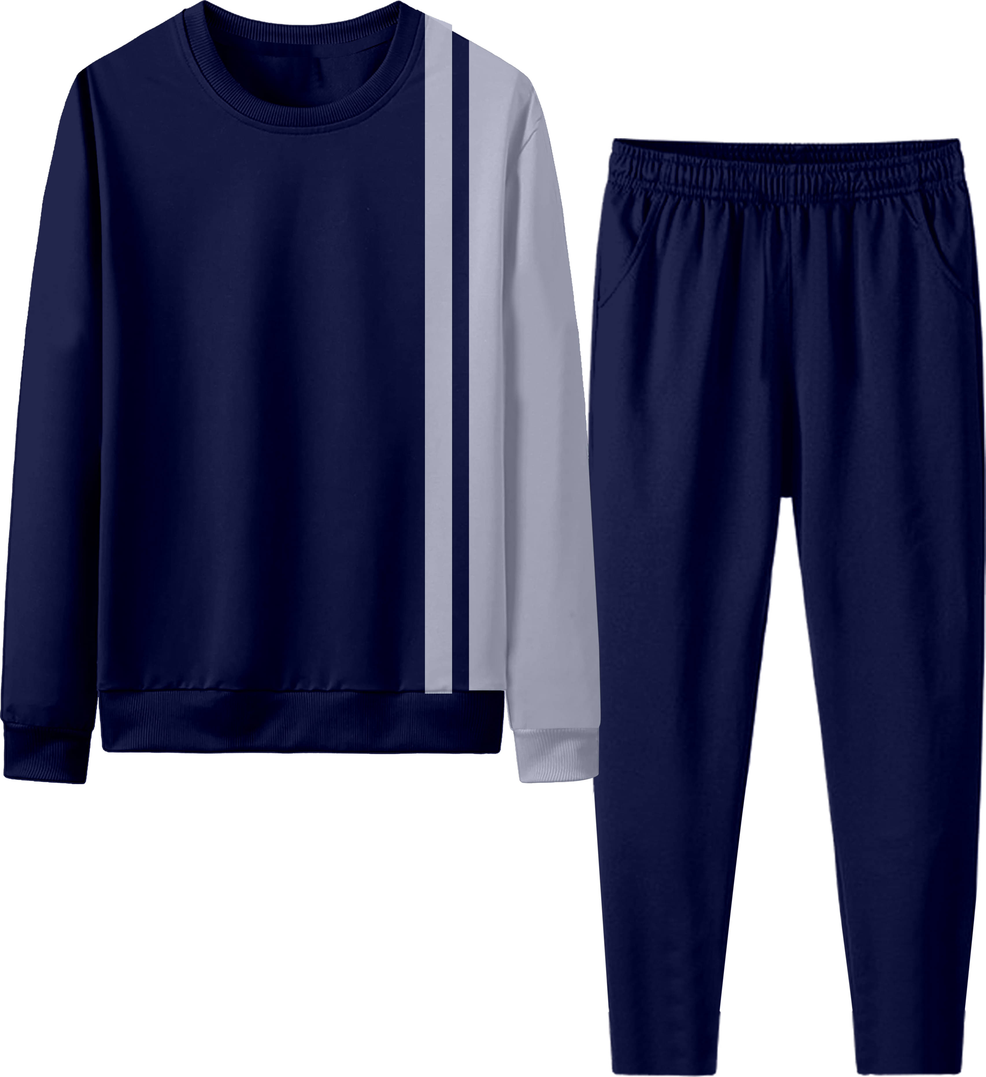     			RABBY Navy Blue Polyester Blend Regular Fit Men's Tracksuit ( Pack of 1 )
