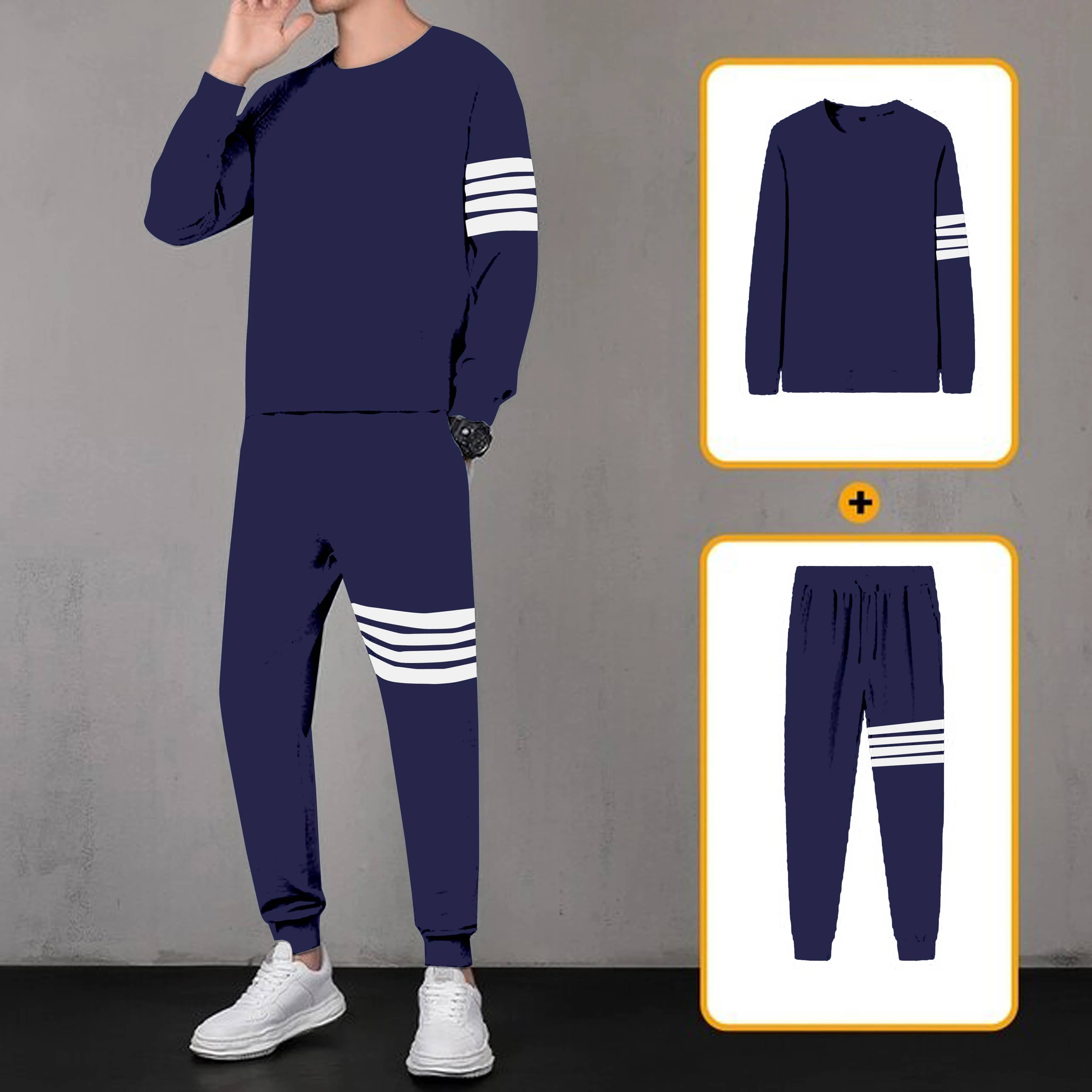 RABBY Navy Blue Polyester Regular Fit Men's Tracksuit ( Pack of 1 ) RABBY Navy Blue Polyester Regular Fit Men's Tracksuit ( Pack of 1 )