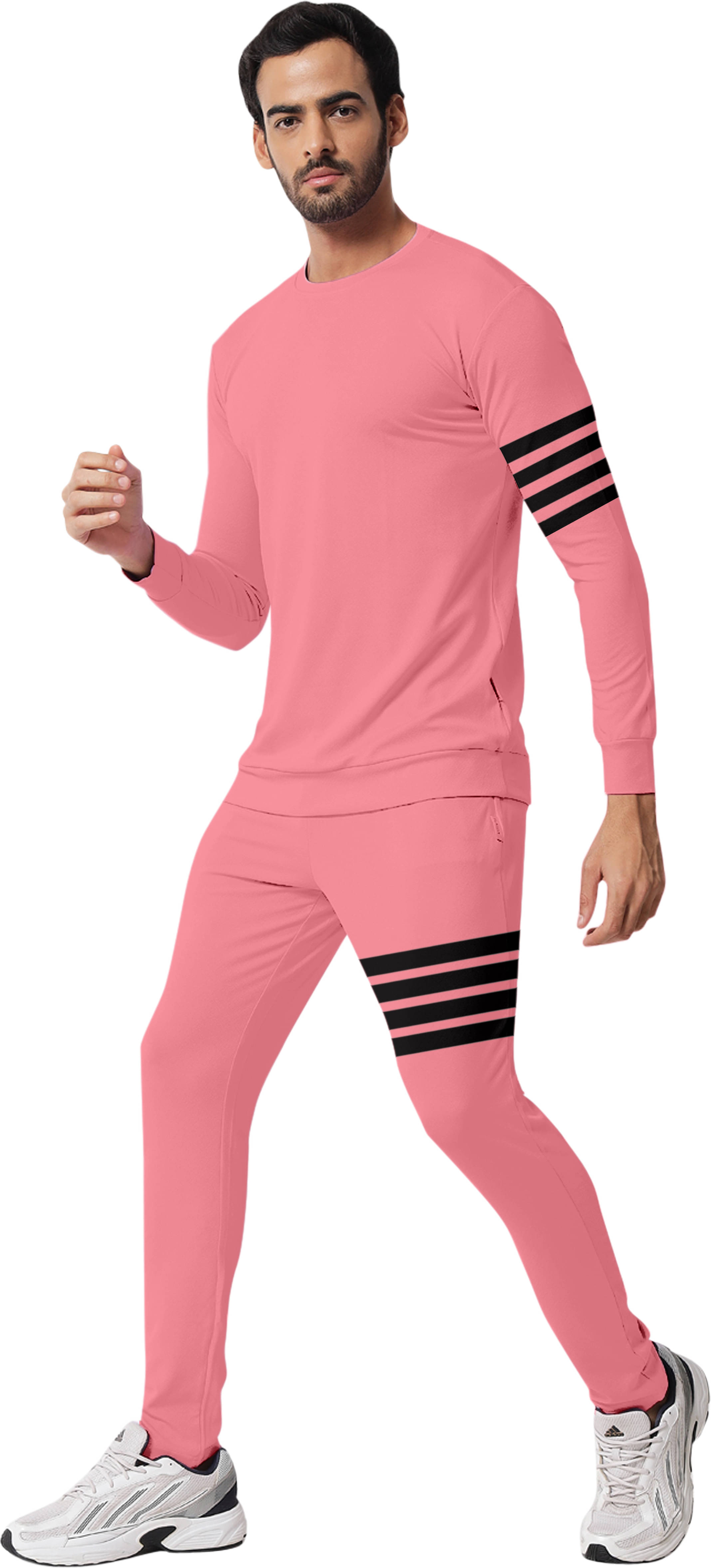     			RABBY Pink Polyester Blend Regular Fit Men's Tracksuit ( Pack of 1 )