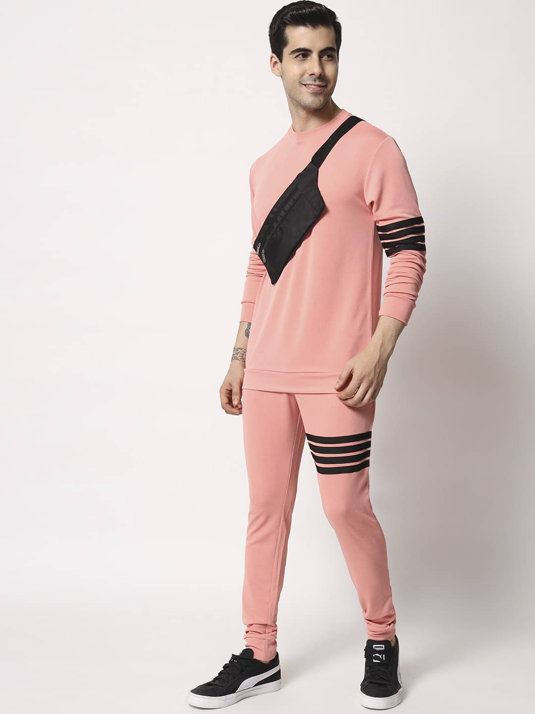 RABBY Pink Polyester Regular Fit Men's Tracksuit ( Pack of 1 ) RABBY Pink Polyester Regular Fit Men's Tracksuit ( Pack of 1 )