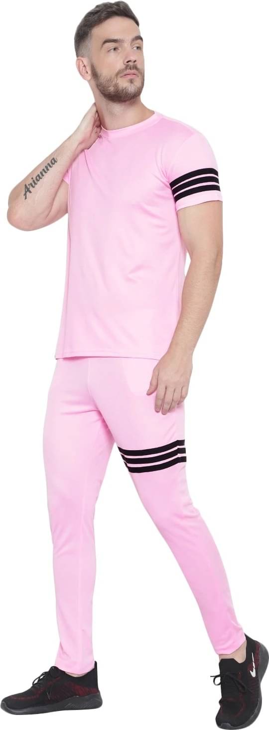 RABBY Pink Polyester Regular Fit Men's Tracksuit ( Pack of 1 ) RABBY Pink Polyester Regular Fit Men's Tracksuit ( Pack of 1 )