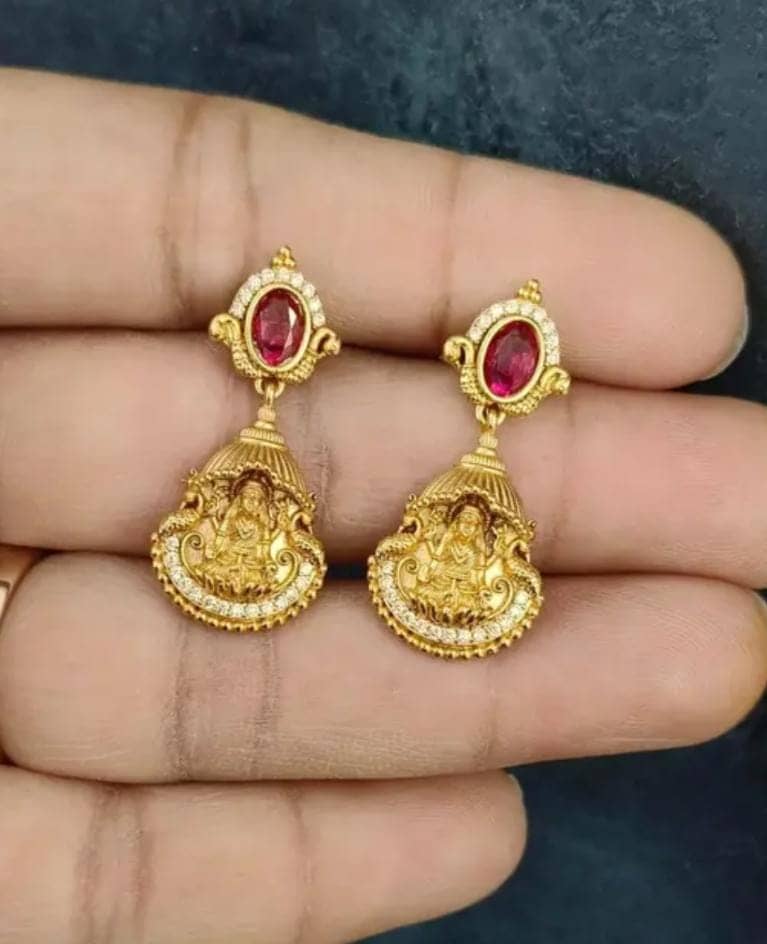ROFARWORD Gold Jhumki Earrings ( Pack of 1 ) - Earrings | Buy online on ZillyBuy