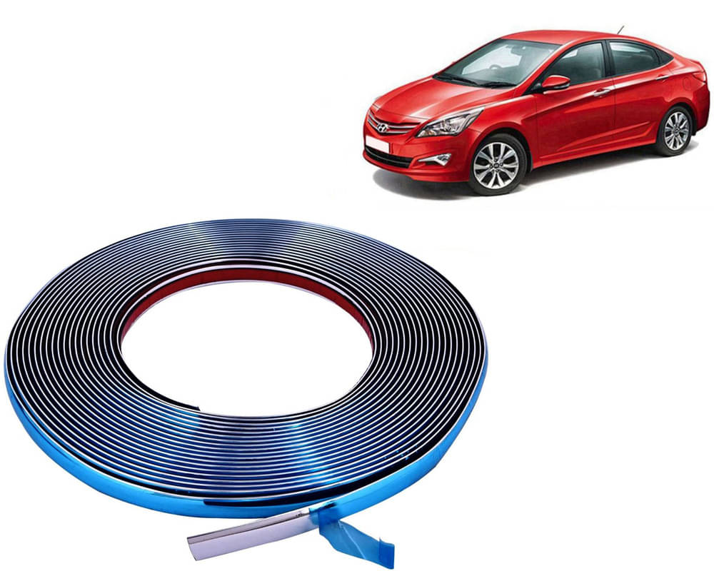 Side Chrome Beading Roll For Car Exterior Decorating & Styling Strips (15mm 20Meter) For Verna Fluidic 4S Side Chrome Beading Roll For Car Exterior Decorating & Styling Strips (15mm 20Meter) For Verna Fluidic 4S