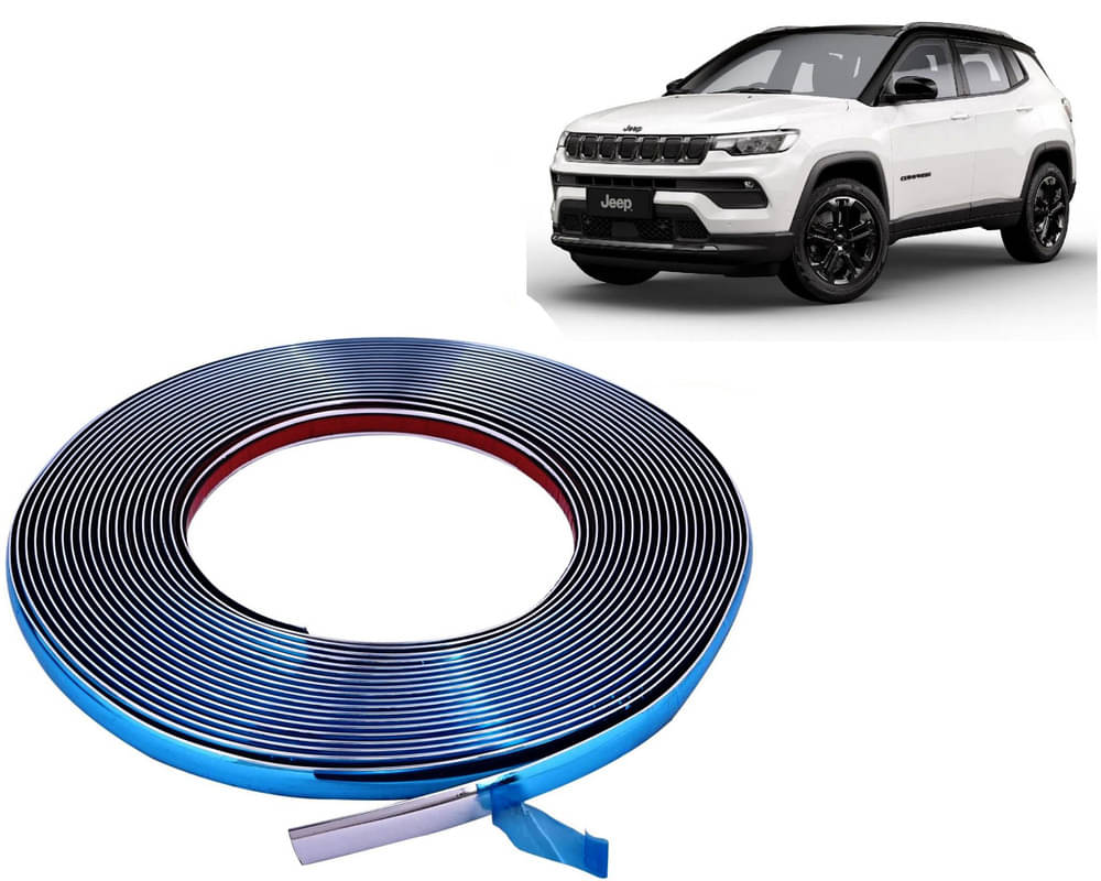 Side Chrome Beading Roll For Car Exterior Decorating & Styling Strips (15mm 20Meter) For Jeep Compass 2022     			Side Chrome Beading Roll For Car Exterior Decorating & Styling Strips (15mm 20Meter) For Jeep Compass 2022