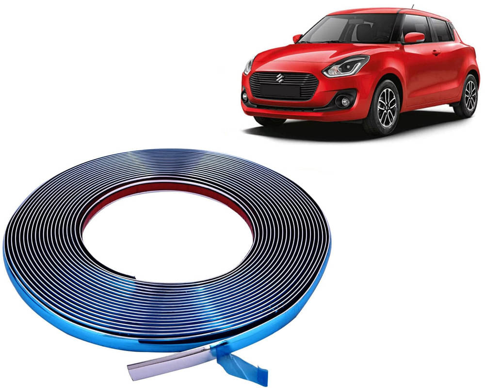    			Side Chrome Beading Roll For Car Exterior Decorating & Styling Strips (15mm 20Meter) For Swift New