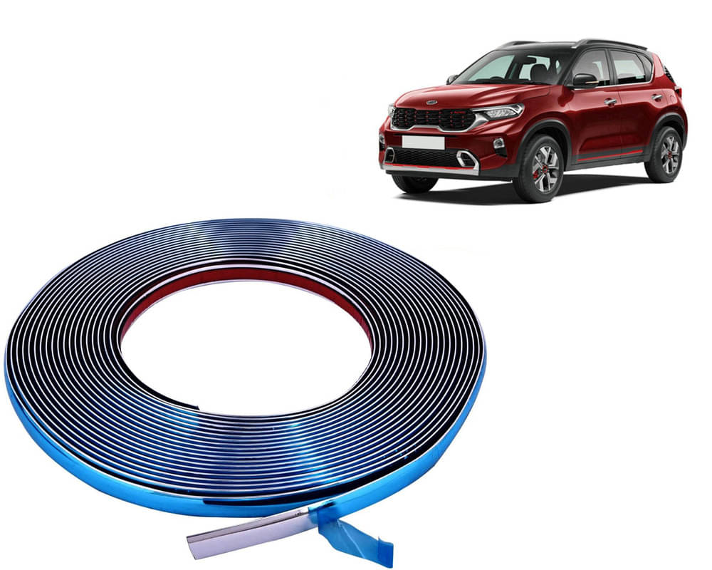 Side Chrome Beading Roll For Car Exterior Decorating & Styling Strips (15mm 20Meter) For Kia Sonet Side Chrome Beading Roll For Car Exterior Decorating & Styling Strips (15mm 20Meter) For Kia Sonet