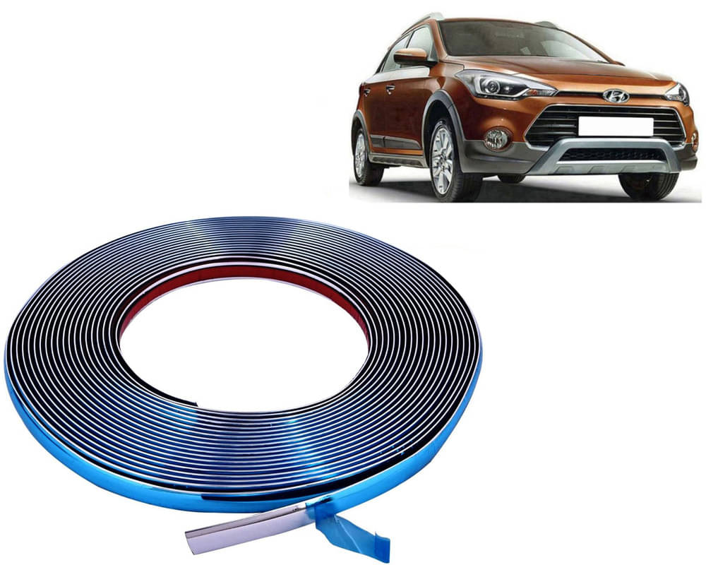 Side Chrome Beading Roll For Car Exterior Decorating & Styling Strips (15mm 20Meter) For I20 Active     			Side Chrome Beading Roll For Car Exterior Decorating & Styling Strips (15mm 20Meter) For I20 Active