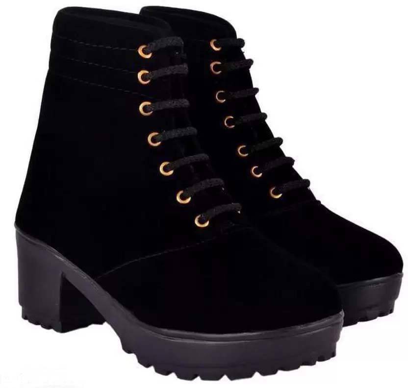     			Shoe Lab Black Women's Ankle Length Boots