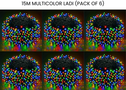     			Spark World Multicolor 15M String Light ( Pack of 6 )