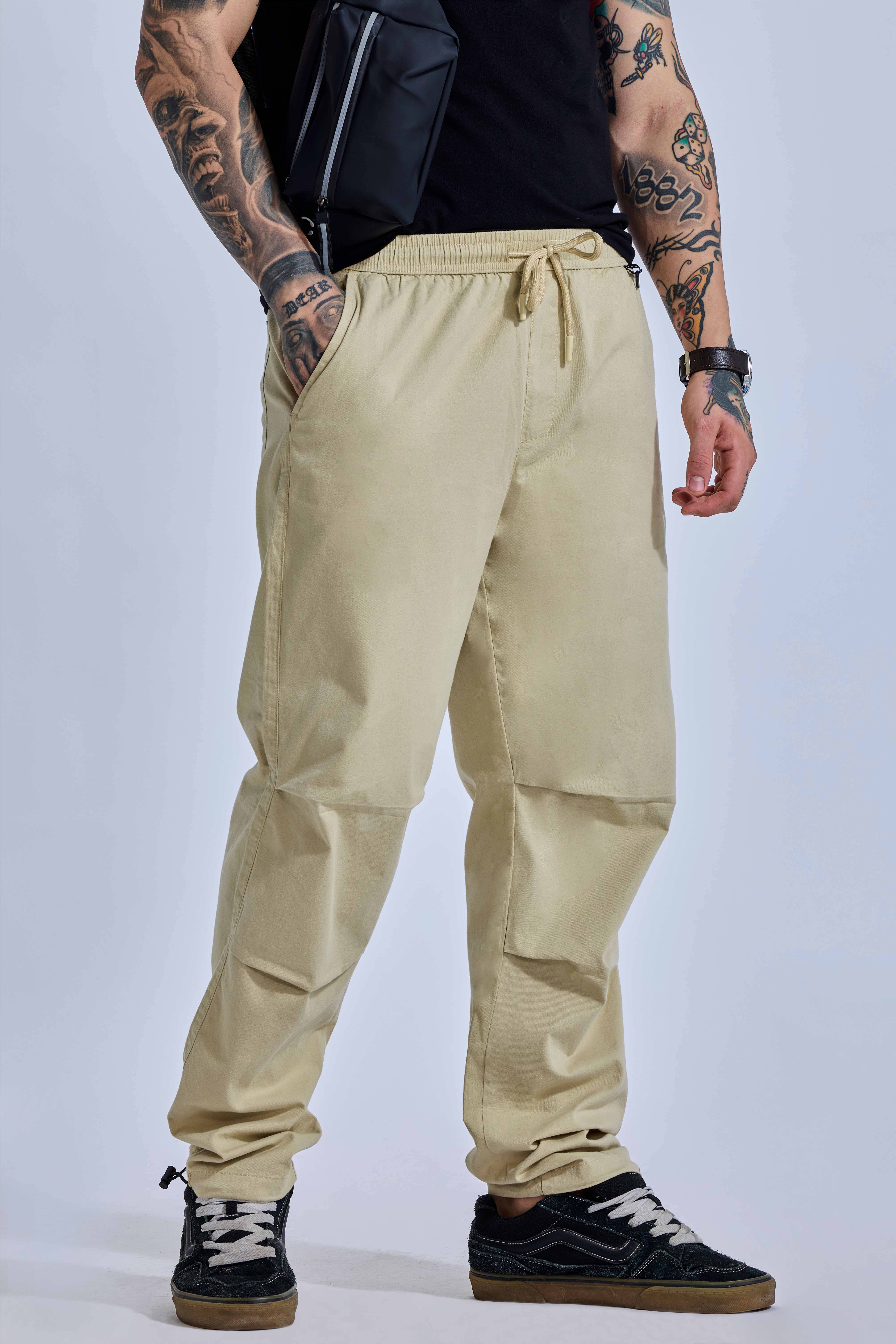 Tribe Beige Cotton Men's Trackpants ( Pack of 1 ) Tribe Beige Cotton Men's Trackpants ( Pack of 1 )