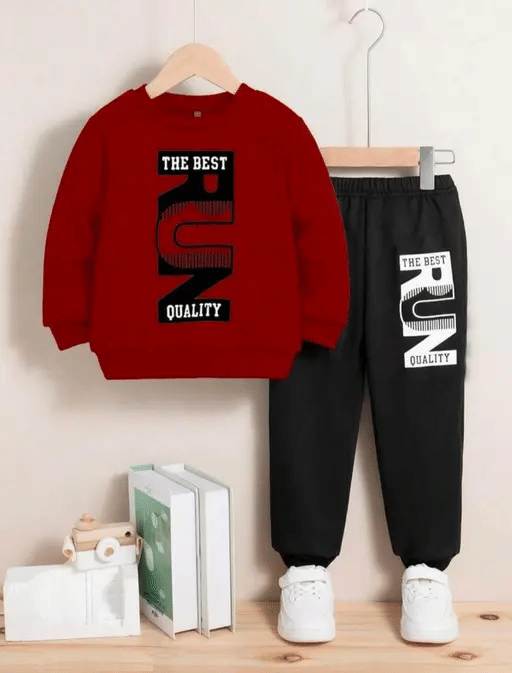WESEVE Pack of 1 Unisex Cotton Blend T-Shirt & Pants Set ( Maroon ) WESEVE Pack of 1 Unisex Cotton Blend T-Shirt & Pants Set ( Maroon )