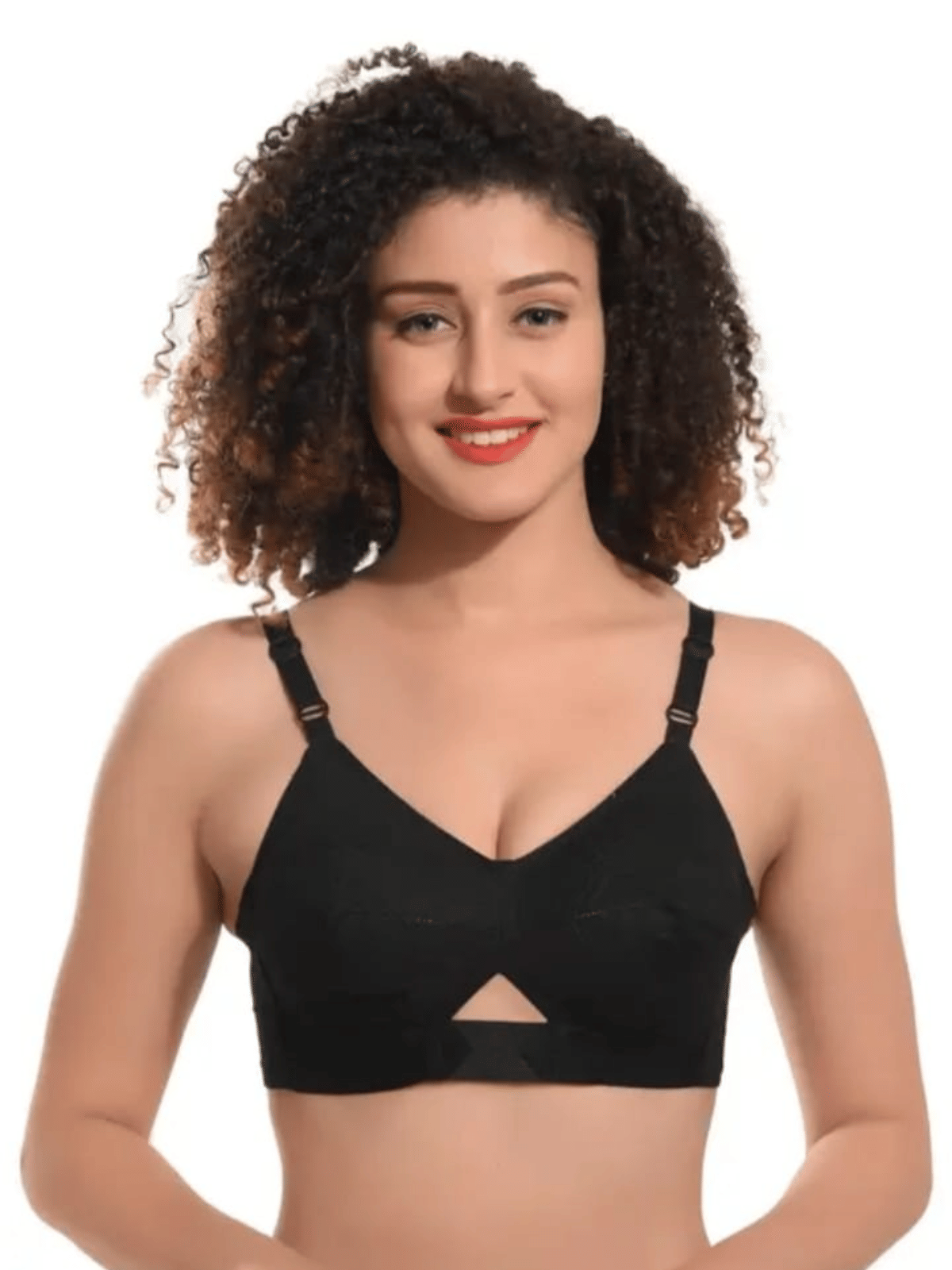     			bodyaan Pack of 1 Cotton Blend Non Padded Everyday Bra For Women ( Black )