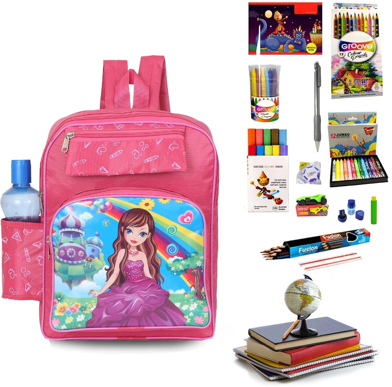 n.k Pink Polyester Backpack For Kids n.k Pink Polyester Backpack For Kids