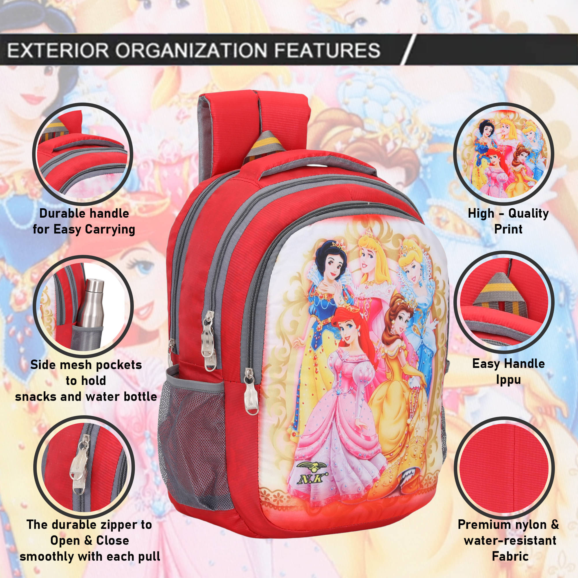 n.k Red Polyester Backpack For Kids n.k Red Polyester Backpack For Kids