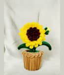 sunflower pipe cleaner flower pot