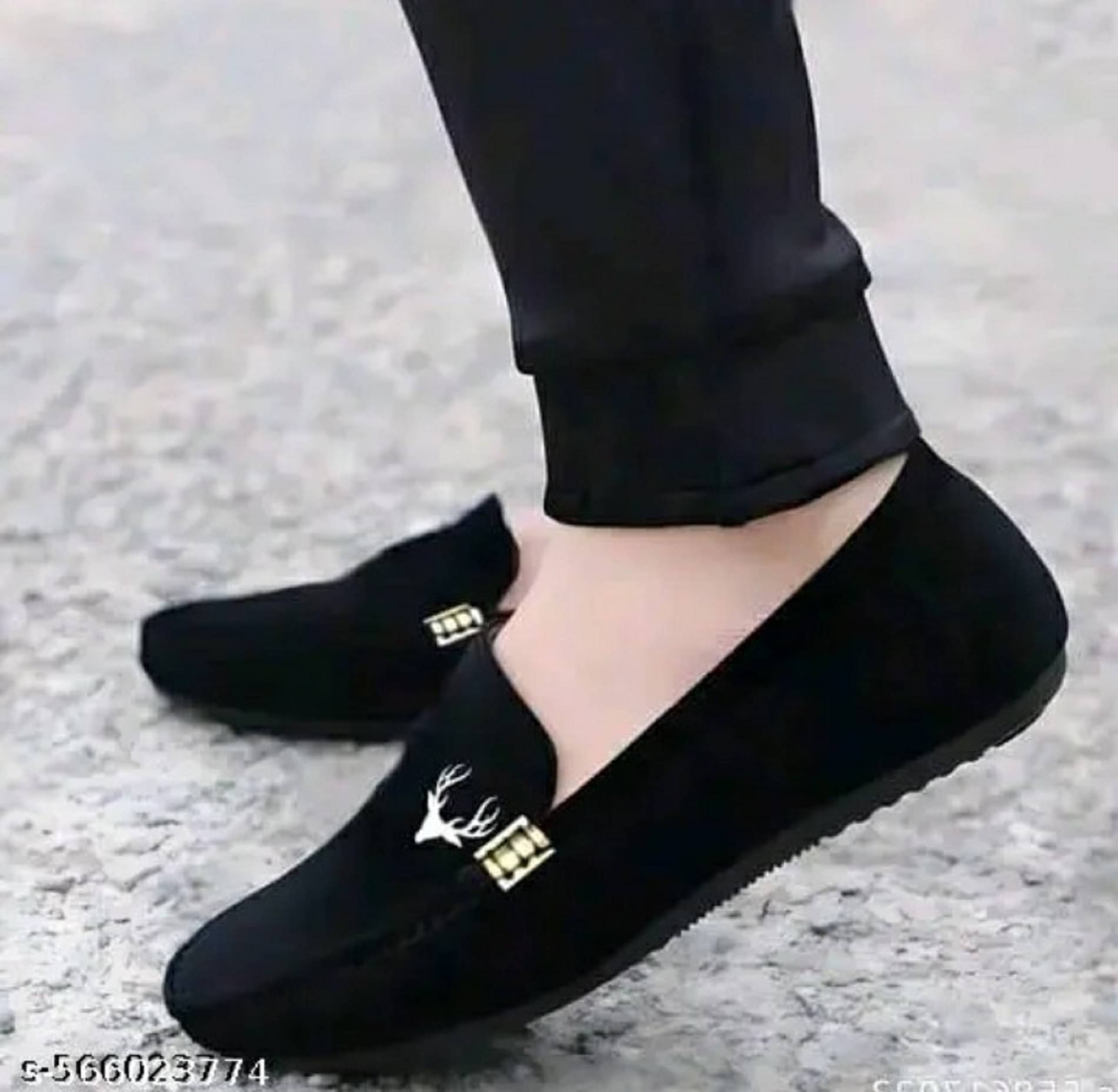     			weefeet Black Men's Slip on Shoes