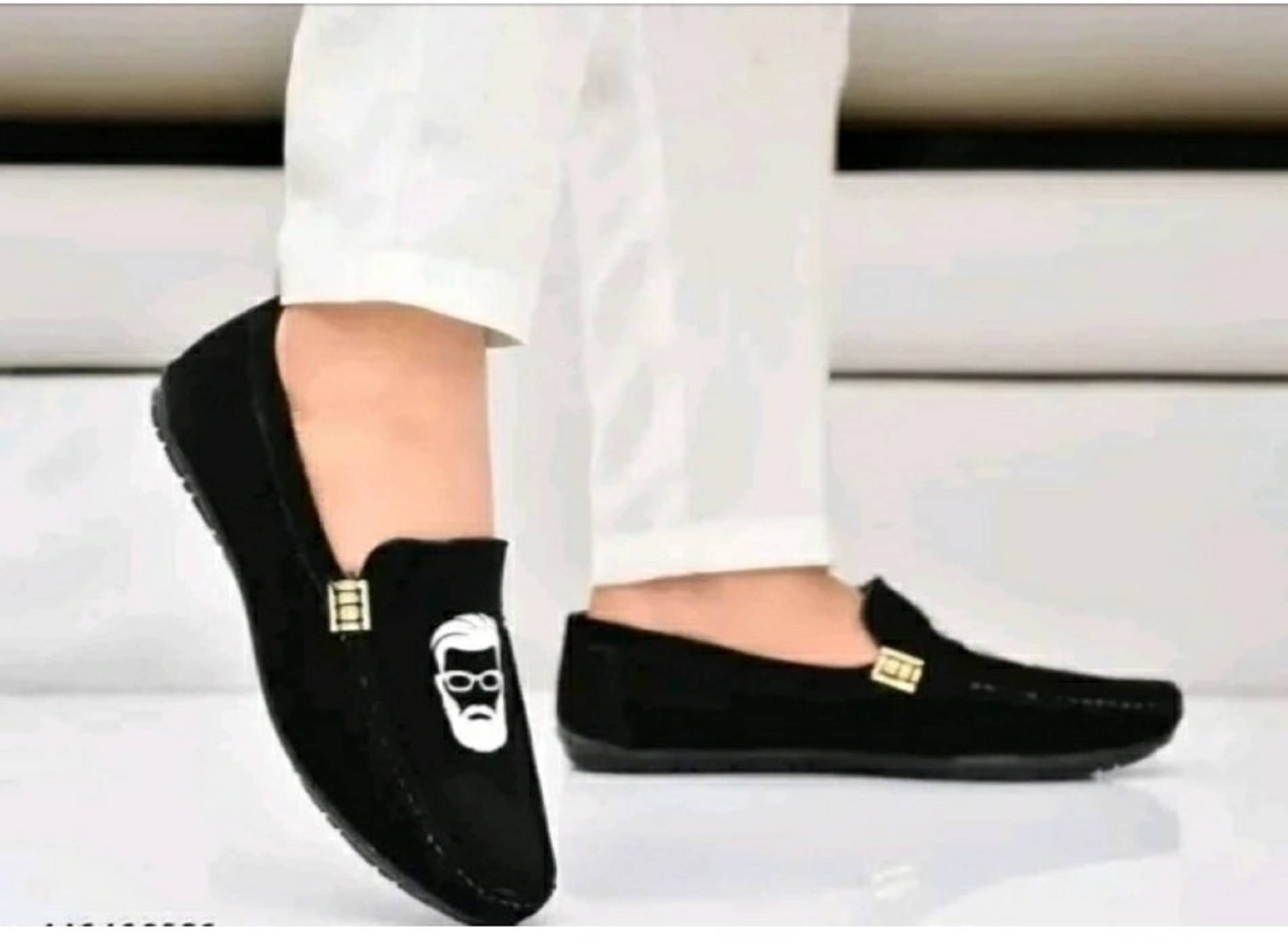     			weefeet Black Men's Slip on Shoes