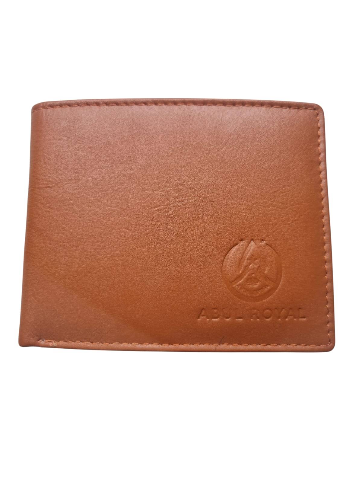     			ABUL ROYAL Leather Printed Men's Two Fold Wallet With 9 Slots For Card ( Brown , Pack of 1 )