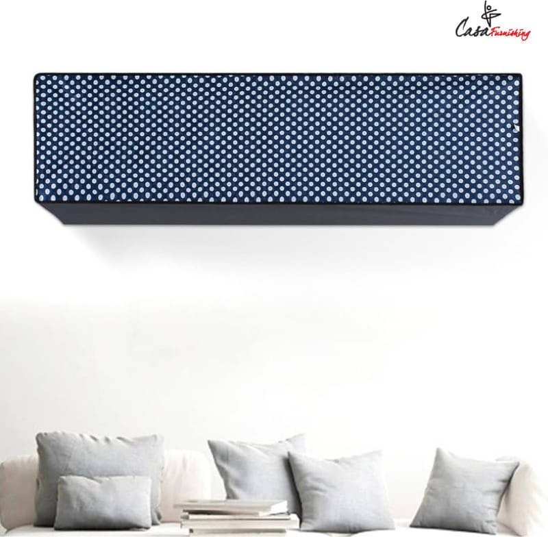 CASA FURNISHING Single Polyester BLUE AC Cover for 1.5 Ton Split AC CASA FURNISHING Single Polyester BLUE AC Cover for 1.5 Ton Split AC