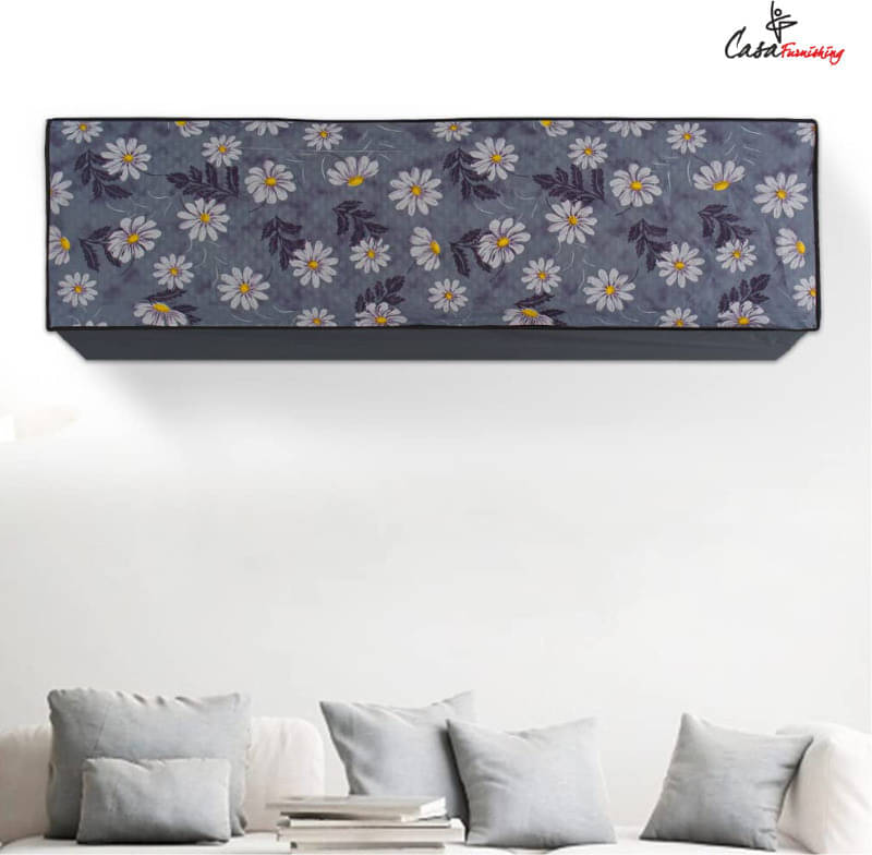     			CASA FURNISHING Single Polyester NAVY AC Cover for 1.5 Ton Split AC