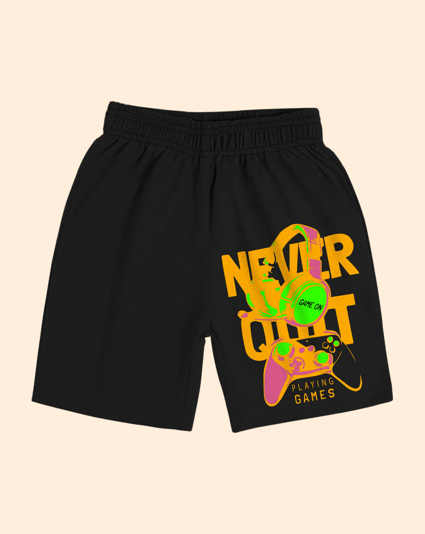     			ENITOR Pack of 1 Cotton Blend Shorts For Boys ( Black )