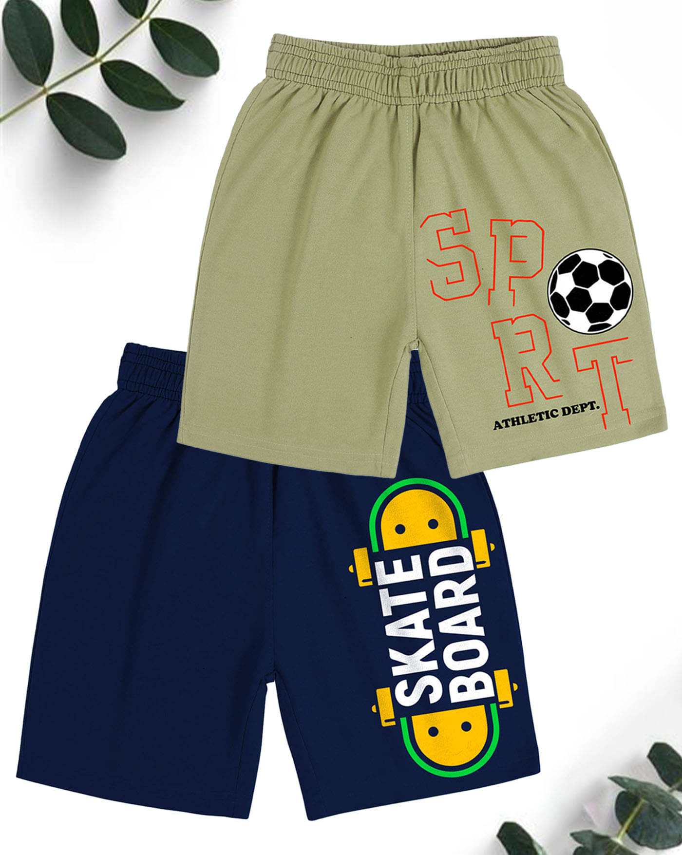     			ENITOR Pack of 2 Cotton Blend Shorts For Boys ( Navy Blue )