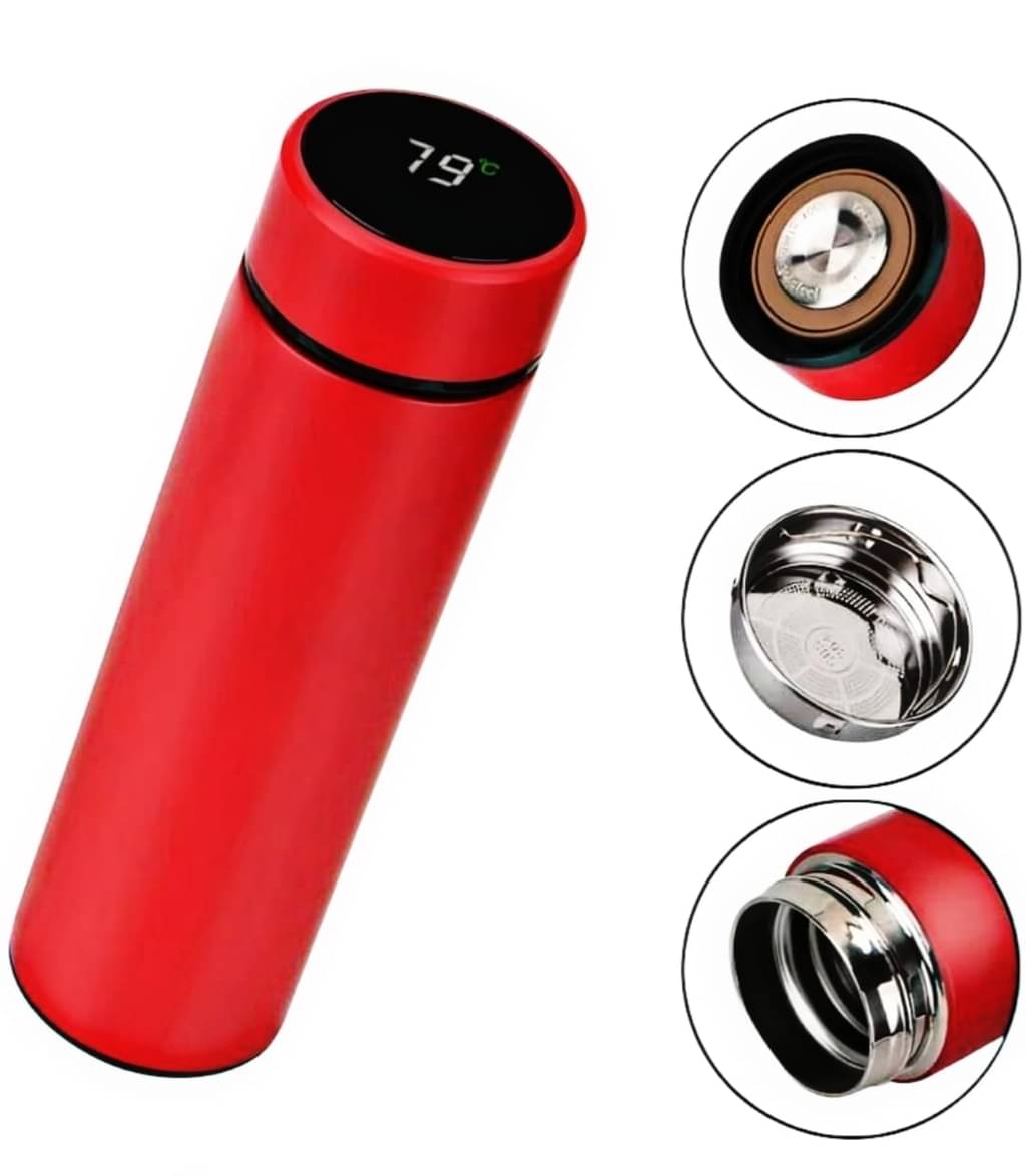     			Generic Water Bottle 500 ml Red Steel Water Bottle 500 mL ( Set of 1 )
