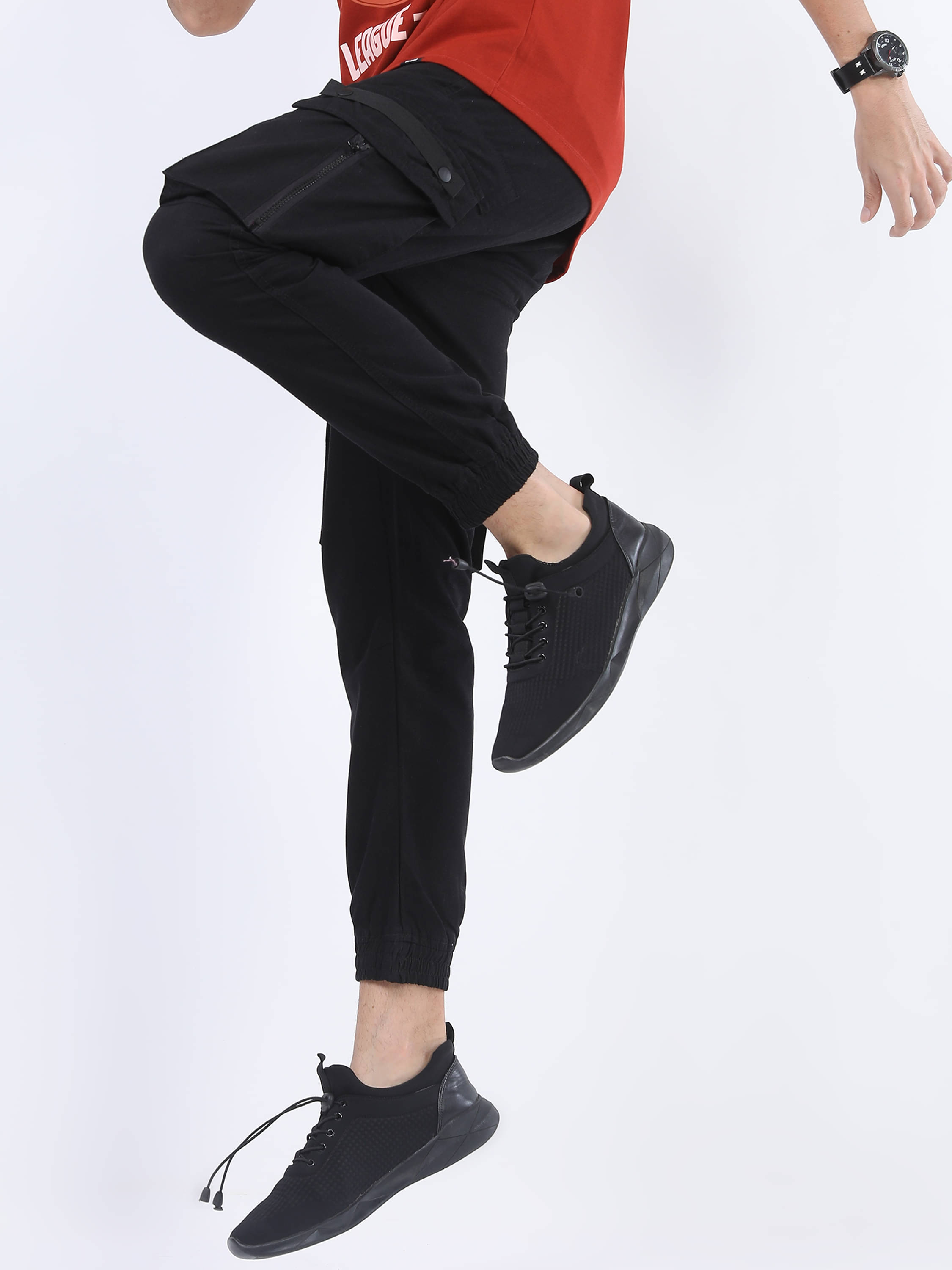     			Highlander Regular Flat Men's Trouser - Black ( Pack of 1 )