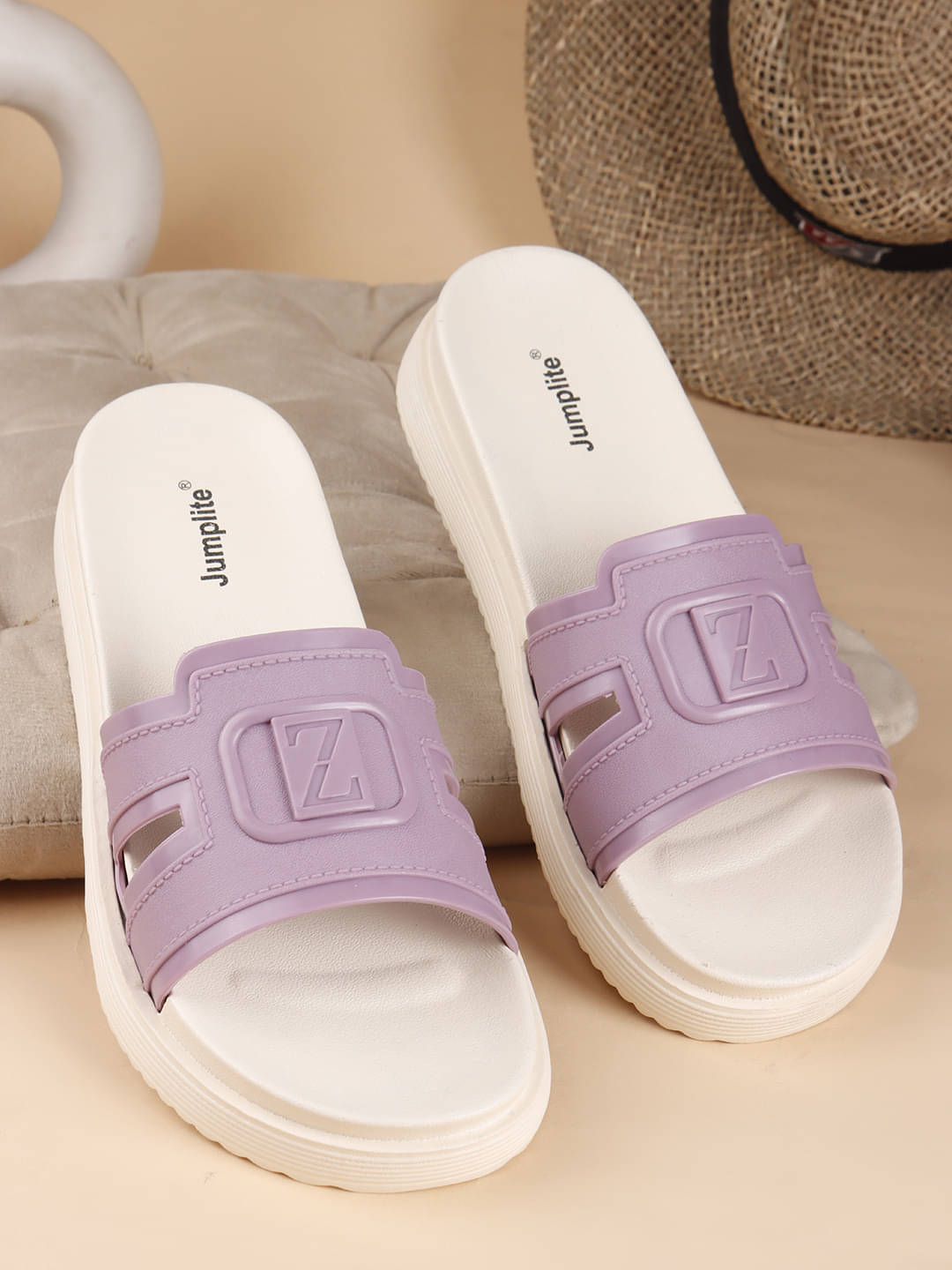     			JUMPLITE Purple Women's Slipper