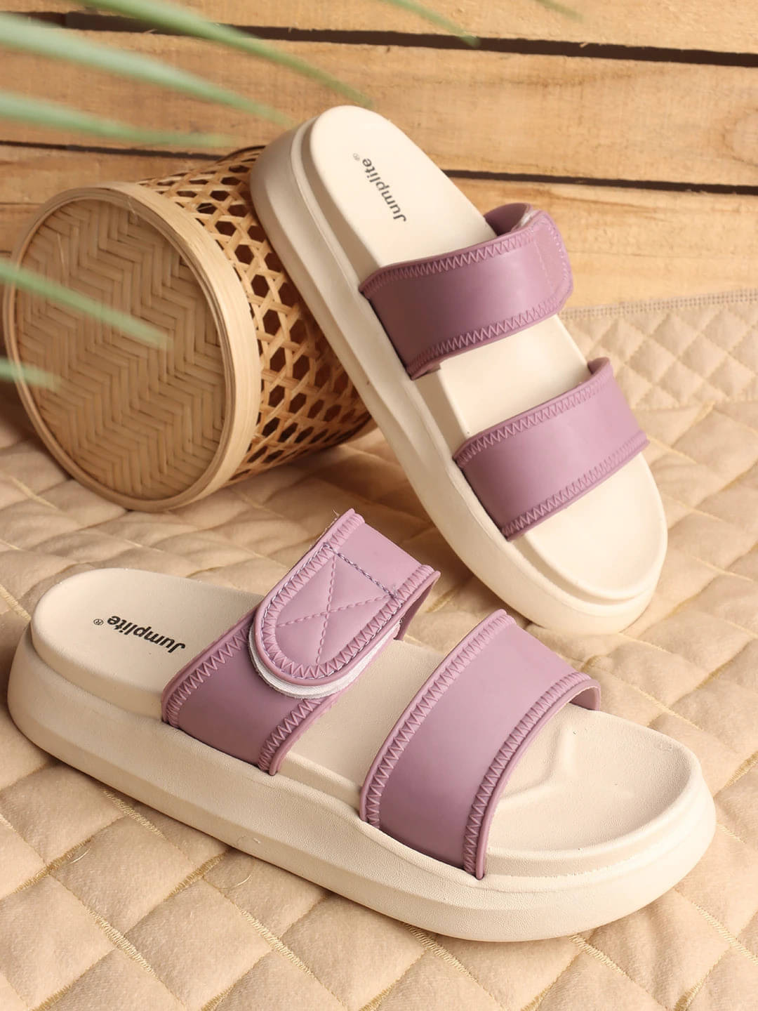     			JUMPLITE Purple Women's Slipper