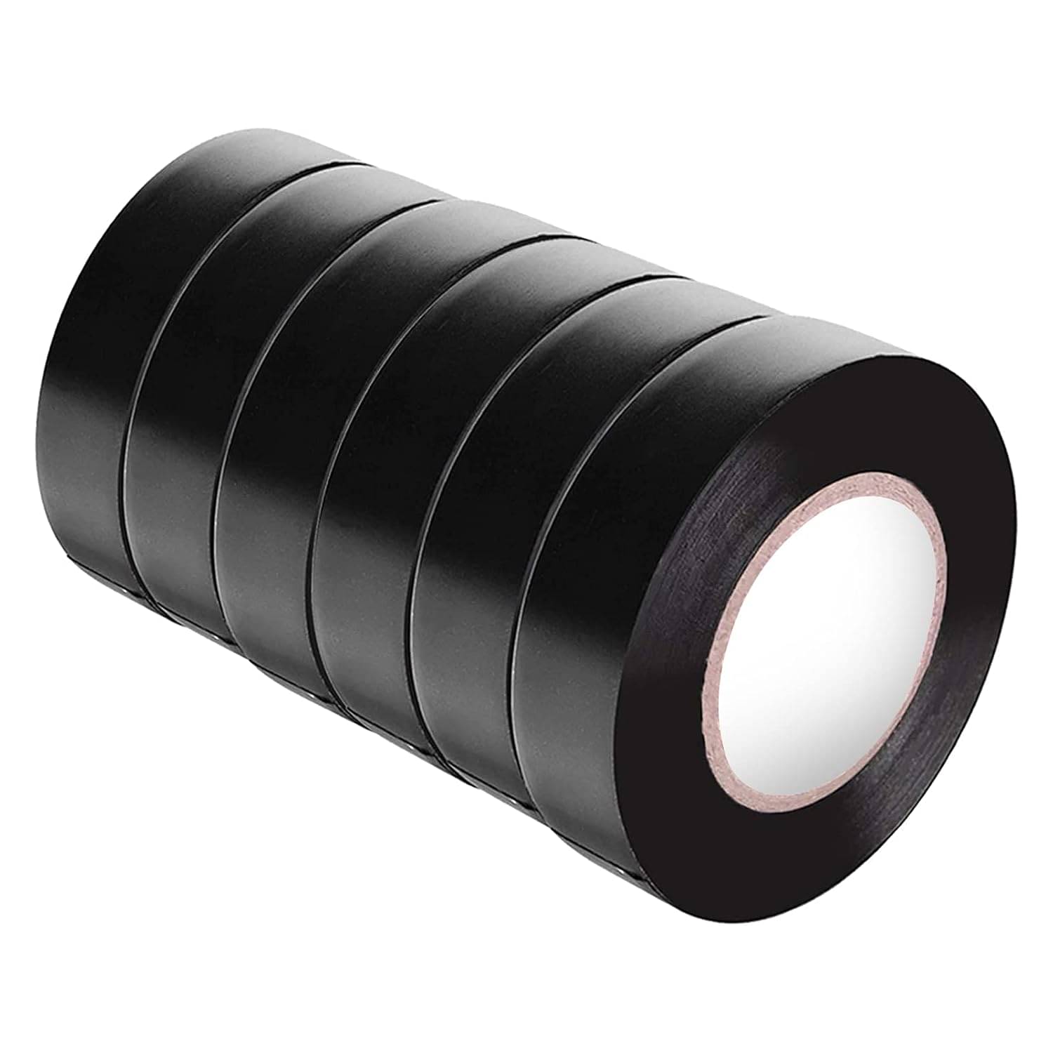     			Electrical Tape Each Roll 0.6" x 59' High End Industrial Grade - Rated to 176 Degrees & 600 Volts (6 Black)