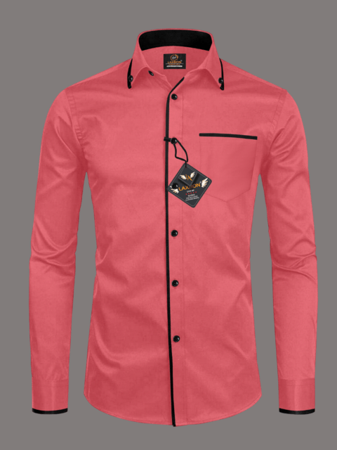     			LAXBON 100% Cotton Regular Fit Solids Full Sleeves Men's Casual Shirt - Pink ( Pack of 1 )
