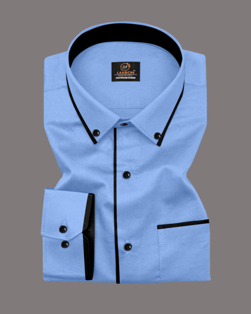     			LAXBON 100% Cotton Regular Fit Solids Full Sleeves Men's Casual Shirt - Aqua Blue ( Pack of 1 )