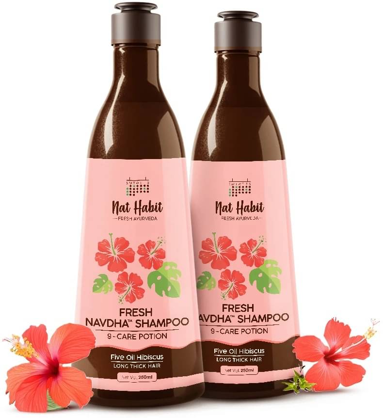     			Nat Habit Navdha 5-oil Hibiscus Natural Shampoo For Women & Men,Damage Repair &Hair Growth (500 ml)