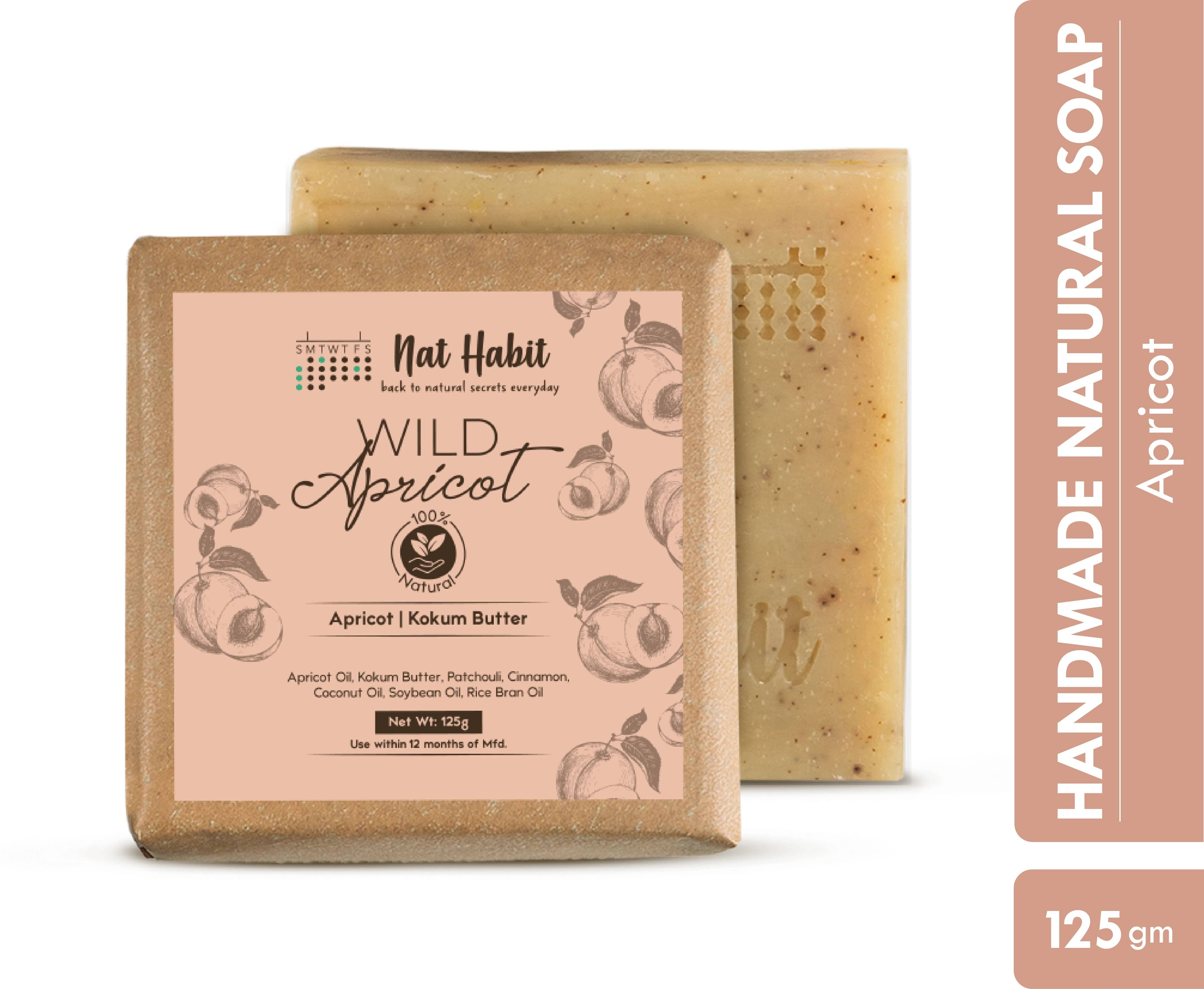 Nat Habit Wild Apricot Soap - Protects Natural Oils, Fights Aging & Clears Blemishes (125 g) Nat Habit Wild Apricot Soap - Protects Natural Oils, Fights Aging & Clears Blemishes (125 g)