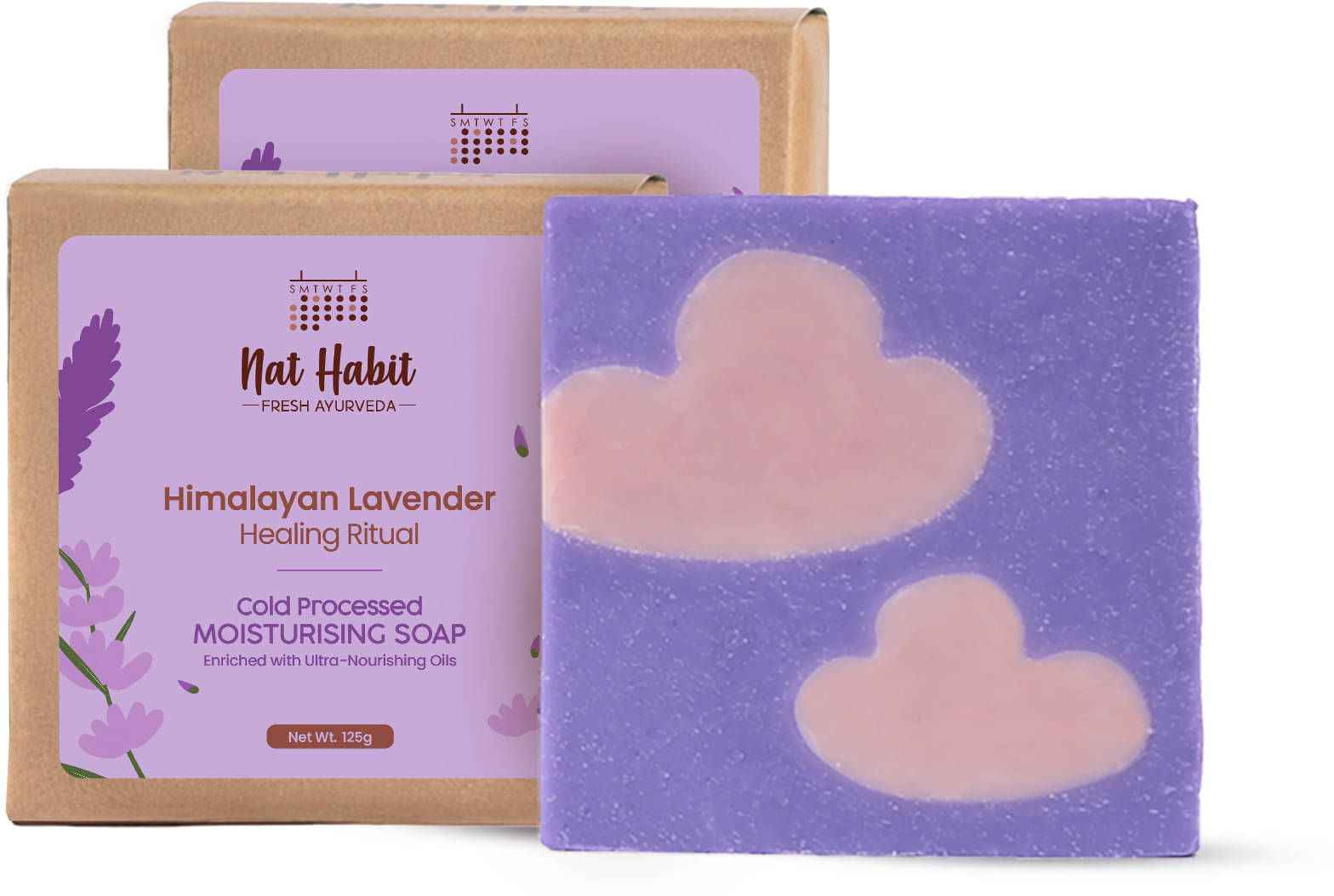 Nat Habit Himalayan Lavender Soap for Glowing Skin Cold Pressed Moisturising Soap Nat Habit Himalayan Lavender Soap for Glowing Skin Cold Pressed Moisturising Soap