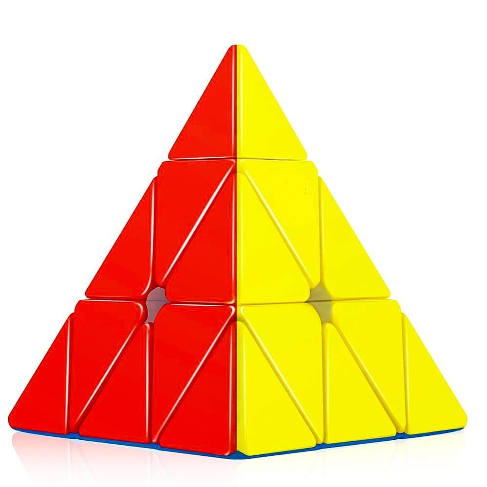     			Pyraminx Pyramid Cube 3X3 High Speed Stickerless Triangle Puzzle Cube, Multicolor,1 Pc, Kid