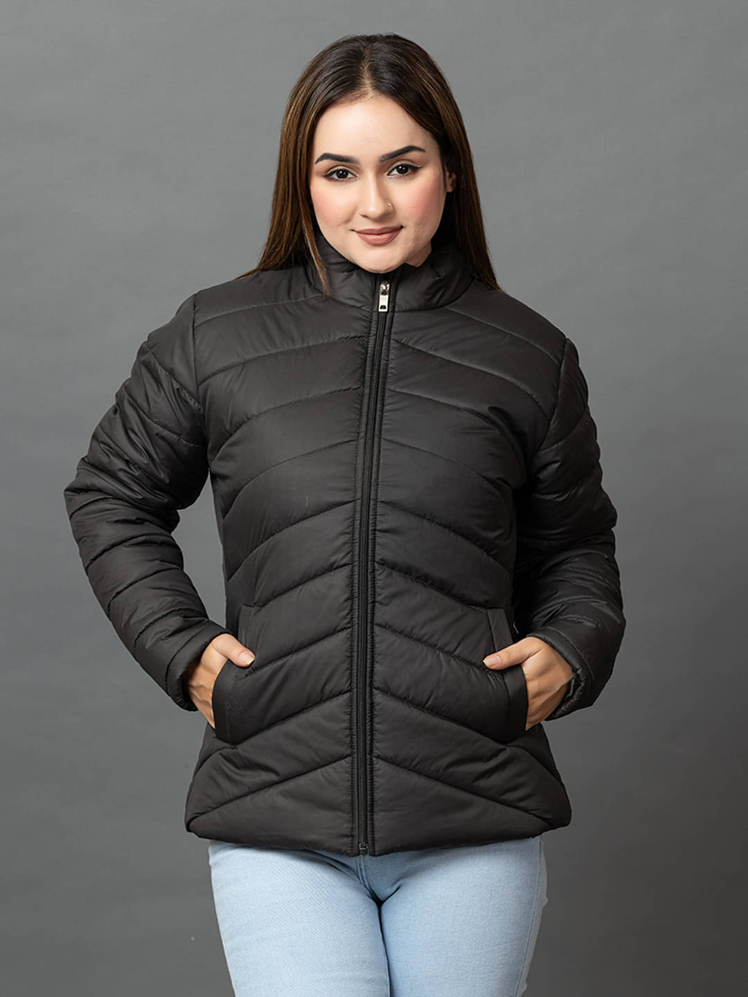 RIGHT DECISION - Nylon Black Quilted/Padded Jackets Pack of 1 RIGHT DECISION - Nylon Black Quilted/Padded Jackets Pack of 1