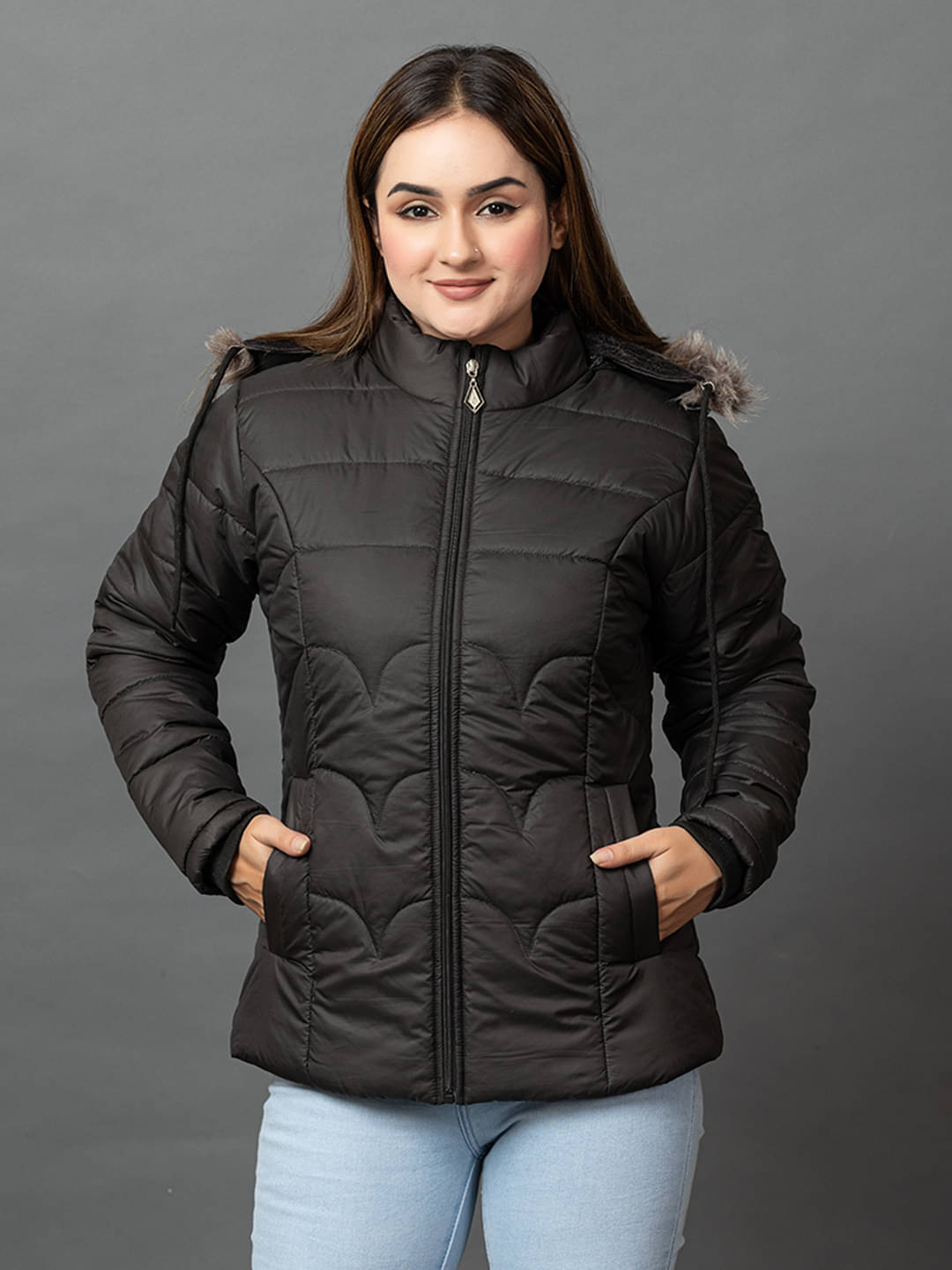     			RIGHT DECISION - Nylon Black Quilted/Padded Jackets Pack of 1