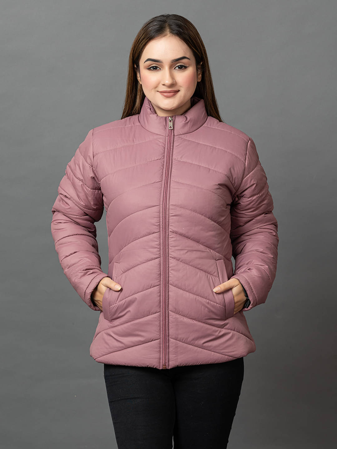 RIGHT DECISION Women Puffer Jacket ( Purple ) RIGHT DECISION Women Puffer Jacket ( Purple )