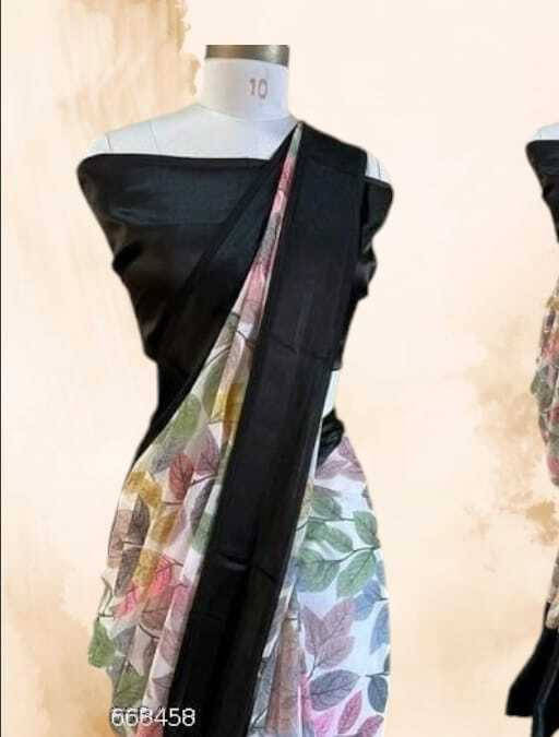 SAREEYA16 Cotton Blend Printed Regular Saree With Unstitched Blouse Piece ( Black ) SAREEYA16 Cotton Blend Printed Regular Saree With Unstitched Blouse Piece ( Black )