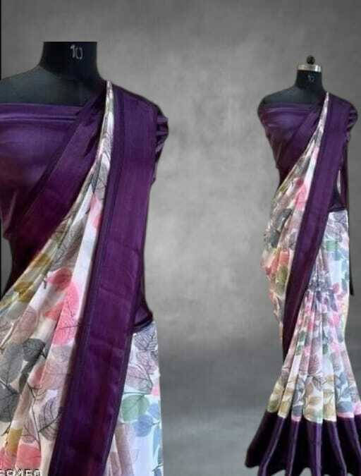     			SAREEYA16 Cotton Blend Printed Regular Saree With Unstitched Blouse Piece ( Maroon )