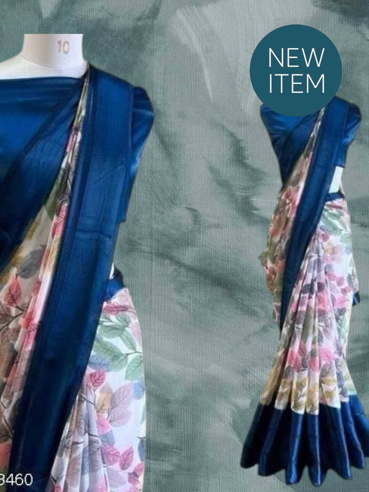 SAREEYA16 Cotton Blend Printed Regular Saree With Unstitched Blouse Piece ( Navy Blue ) SAREEYA16 Cotton Blend Printed Regular Saree With Unstitched Blouse Piece ( Navy Blue )