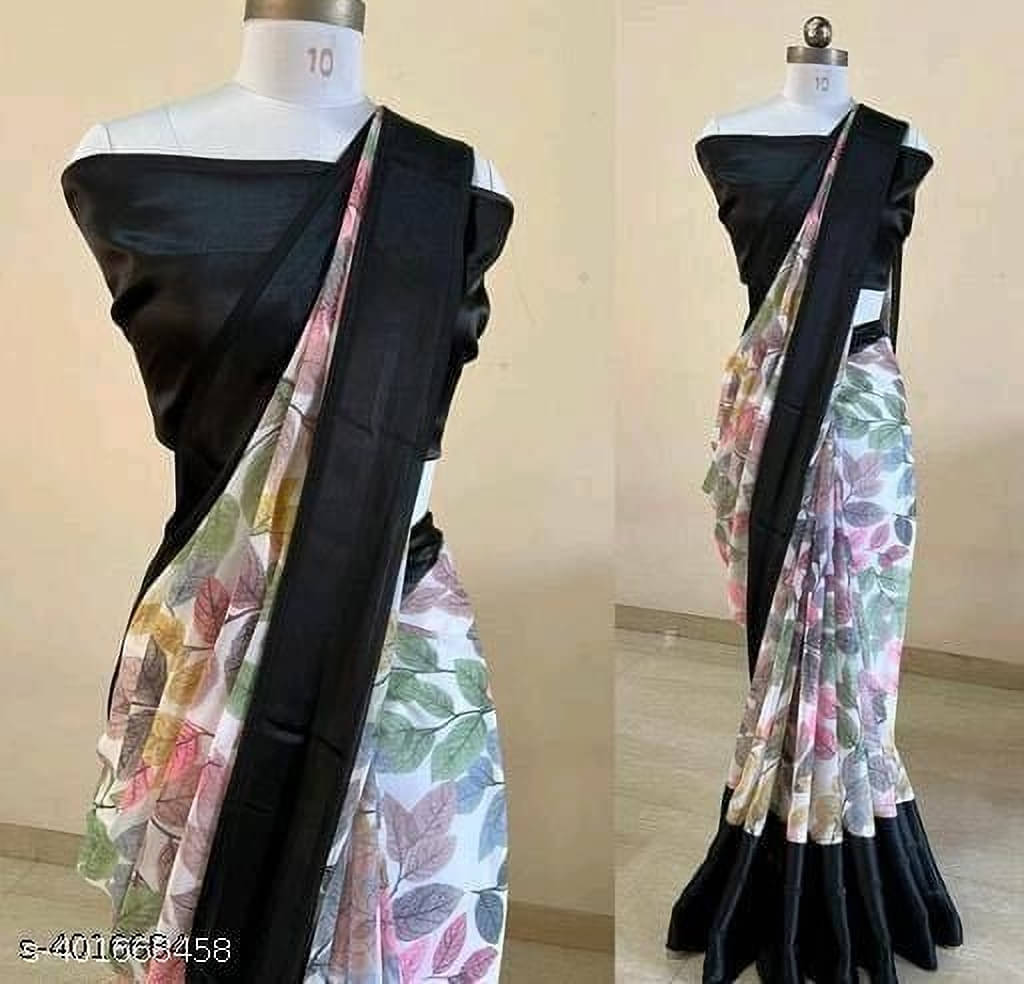 SAREEYA16 Georgette Printed Regular Saree With Unstitched Blouse Piece ( Black ) SAREEYA16 Georgette Printed Regular Saree With Unstitched Blouse Piece ( Black )