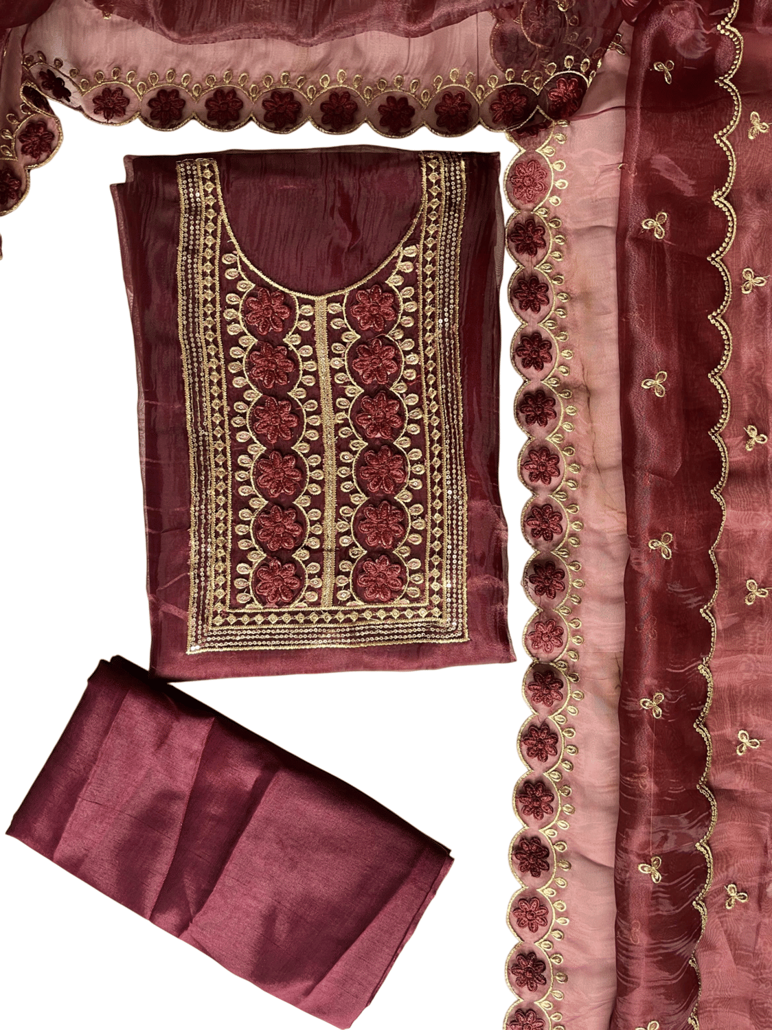     			VELU'S FASHTOWN Women Silk Unstitched Dress Material ( Maroon )