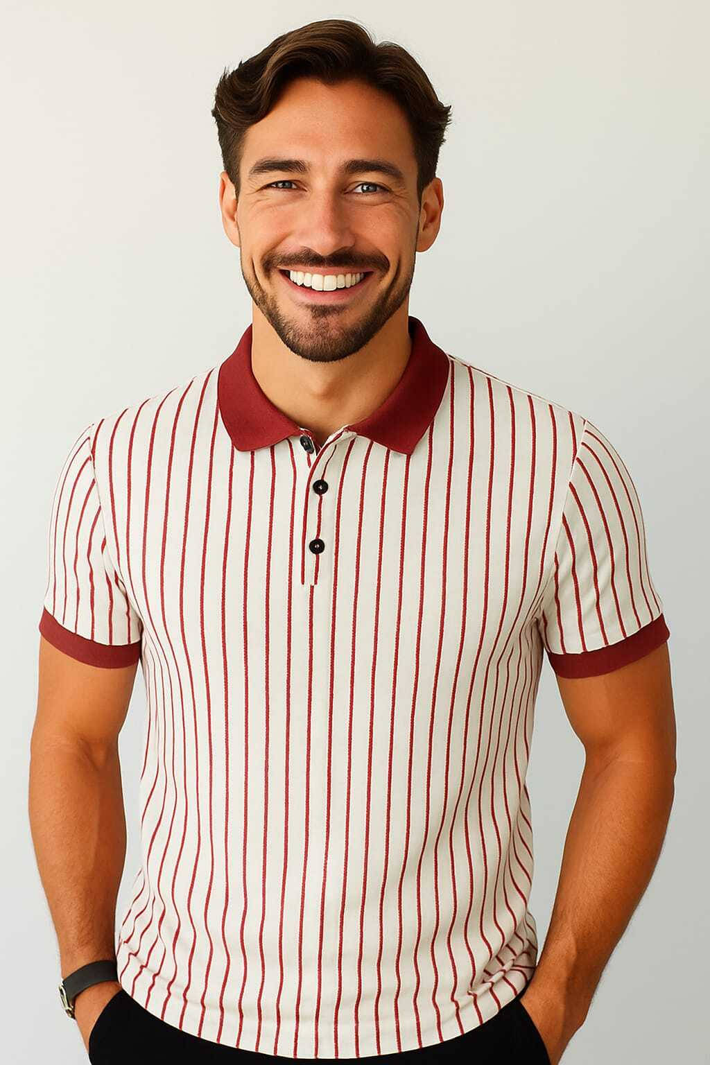     			WILD ELEPHANT Men Polyester Regular Fit Striped Polo T Shirt ( Multicolor )
