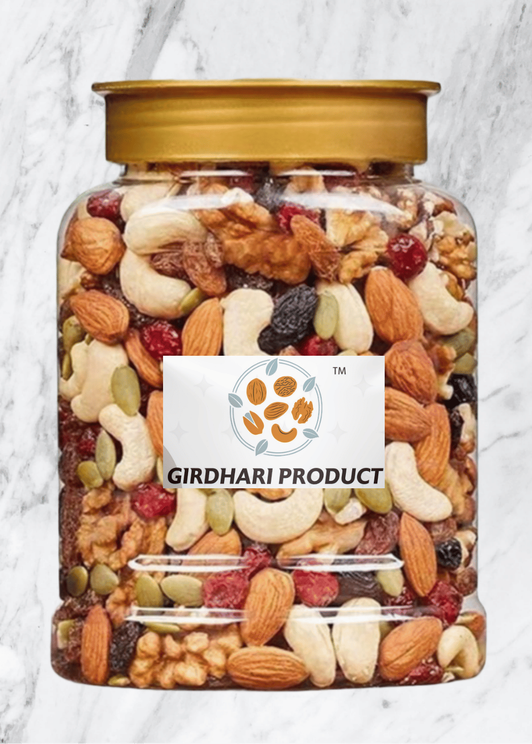     			girdhari product Mixed Nuts 1 kg Pack of 10